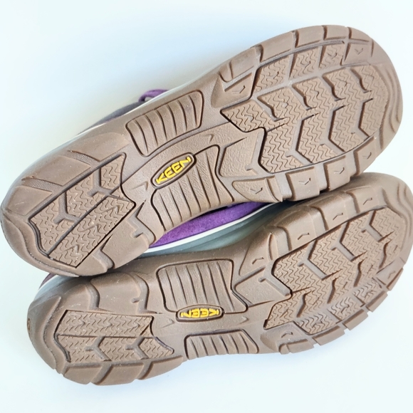 Keen Big Kids Purple Gray Suede Round Toe Casual Lace Up Ankle Winter Snow Boot - Picture 10 of 11